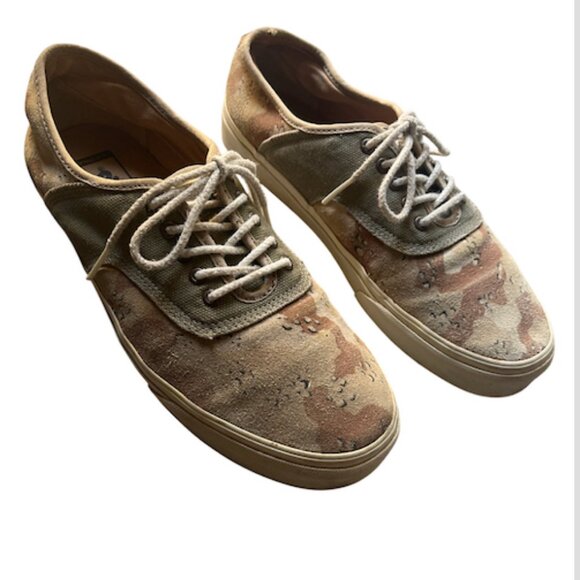Vans Authentic Suede Beige Camo Mens 10 - Picture 1 of 7
